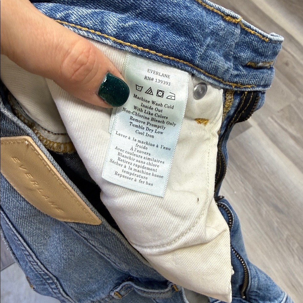 Everlane Blue High-Rise Straight-Leg Jeans - Picture 4 of 10